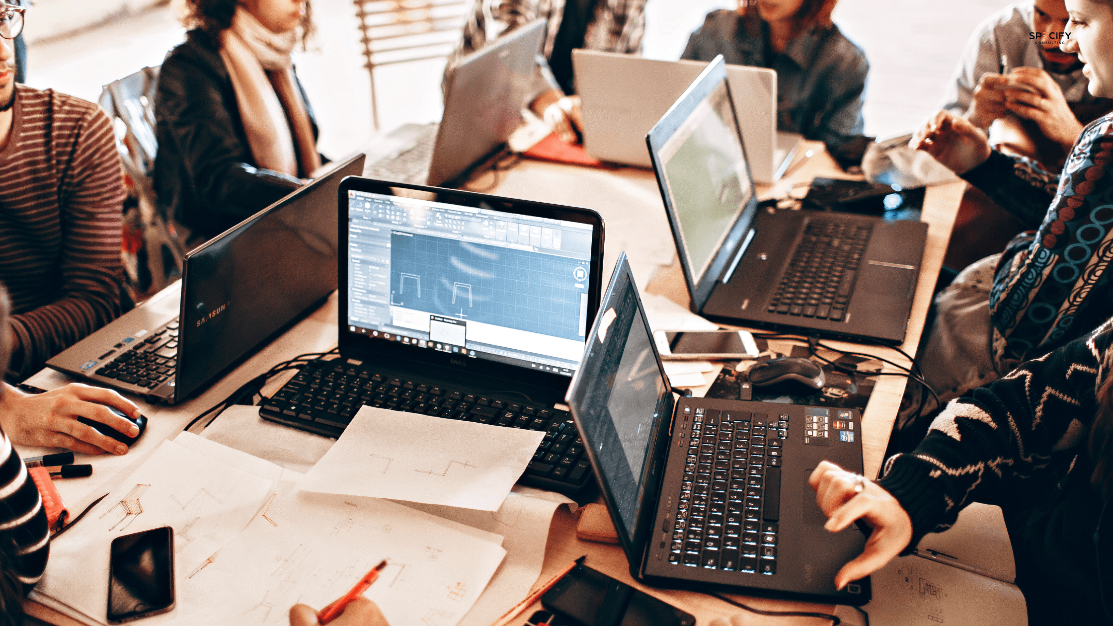 Commercial furniture company director reviewing candidates for a specification sales role, representing the challenge of finding great sales talent in the Australian furniture industry.